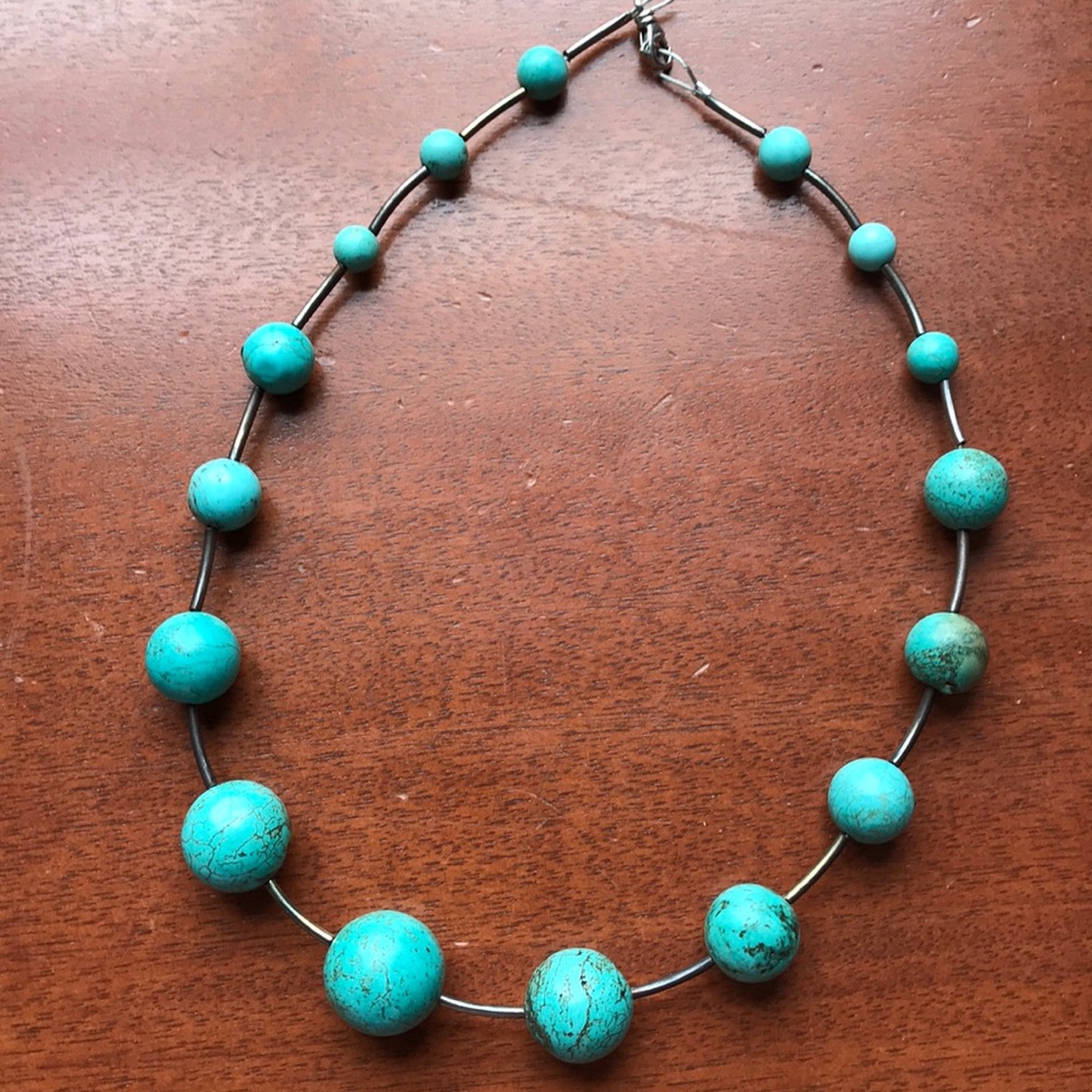 Turquoise stone necklace